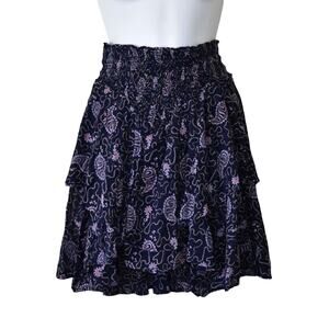 A3 Auth ISABEL MARANT ETOILE Elastic Hi Waist Pleated Ruffled Mini Skirt Size XS